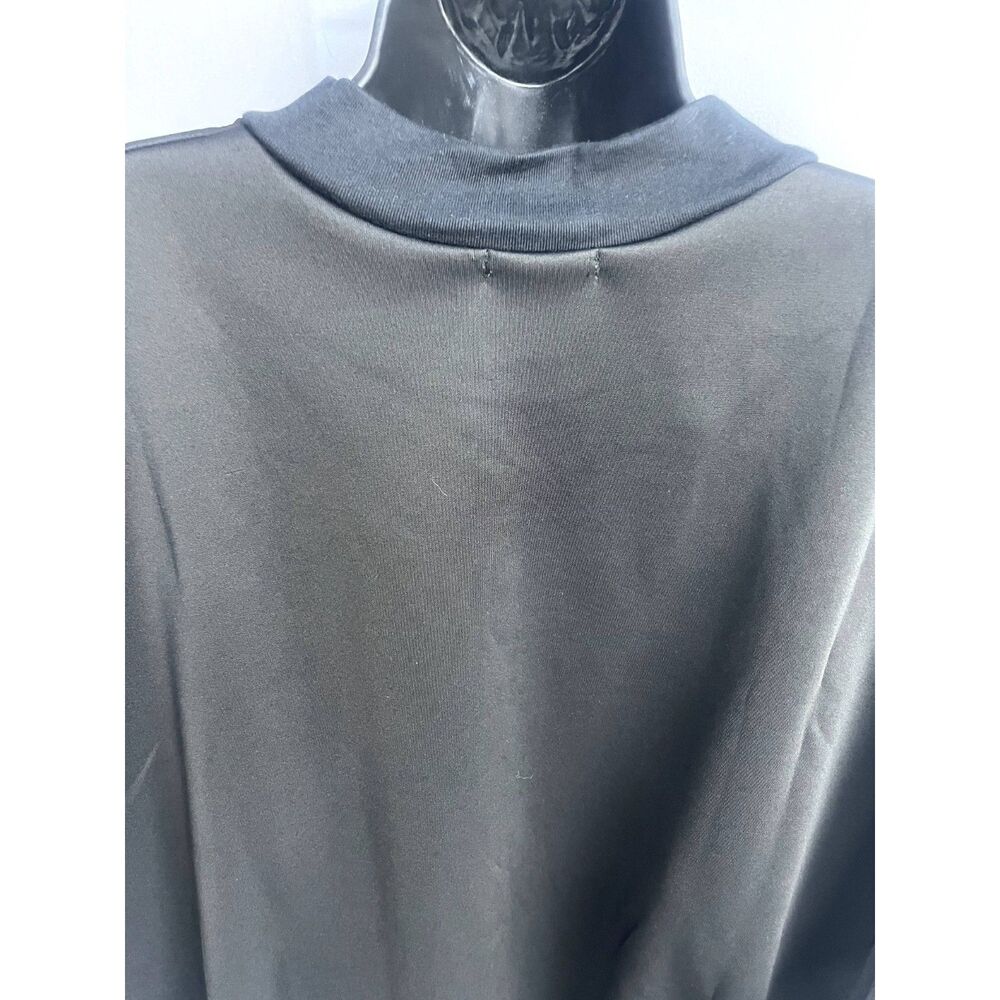 Boohoo NWT Black Full Zip Organza Mesh Sleeve Bomber Black Plus Size 20 Basics - Picture 6 of 12